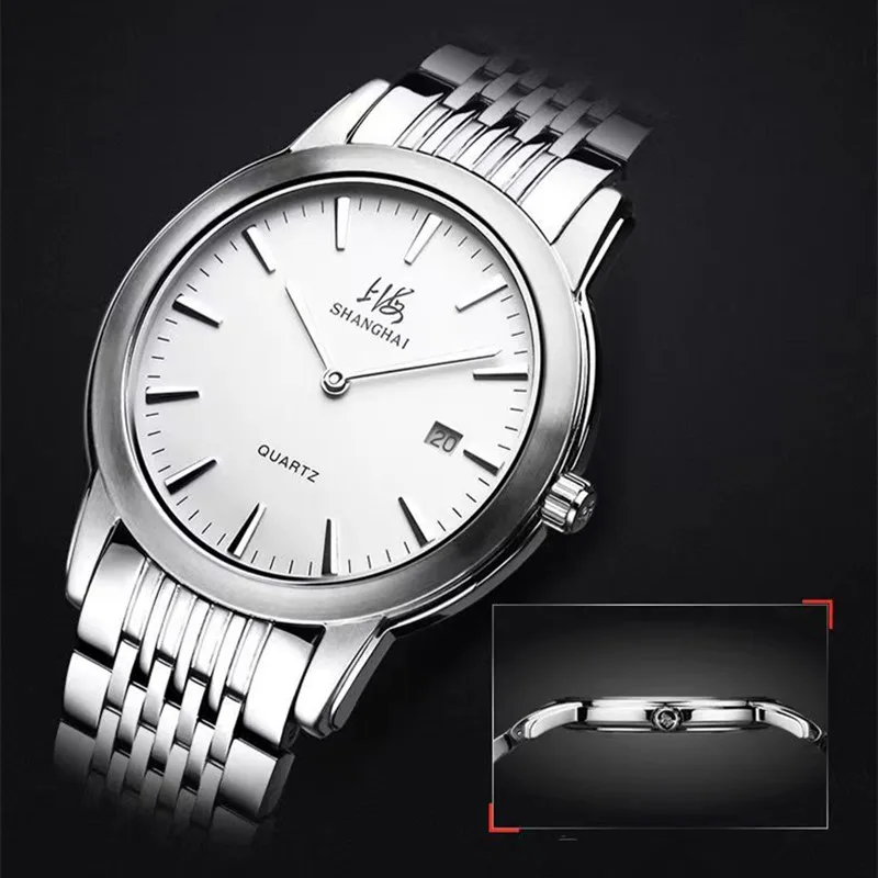 Leocylin xangai relógio de quartzo original moda simplicidade safira negócios para homem relógios de pulso à prova dwaterproof água relogio masculino