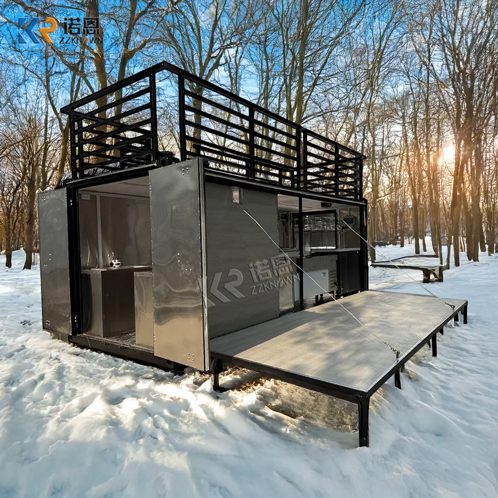 

New Modular Container House Flat Pack Containers Coffee Shop Kiosk Prefabricated Restaurant Container Bar Restaurant