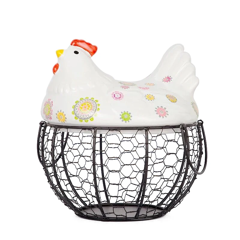 Metal Basket for Storing Eggs, Suitable Potato and Garlic Containers, Nordic Snack Fruit Baskets, Kitchen Organizer