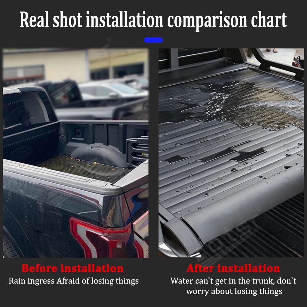 For Nissan Navara For Dongfeng Rich Manual Retractable Tonneau Cover Aluminum Roller Shutter Pickup Bed Cover Password Lock