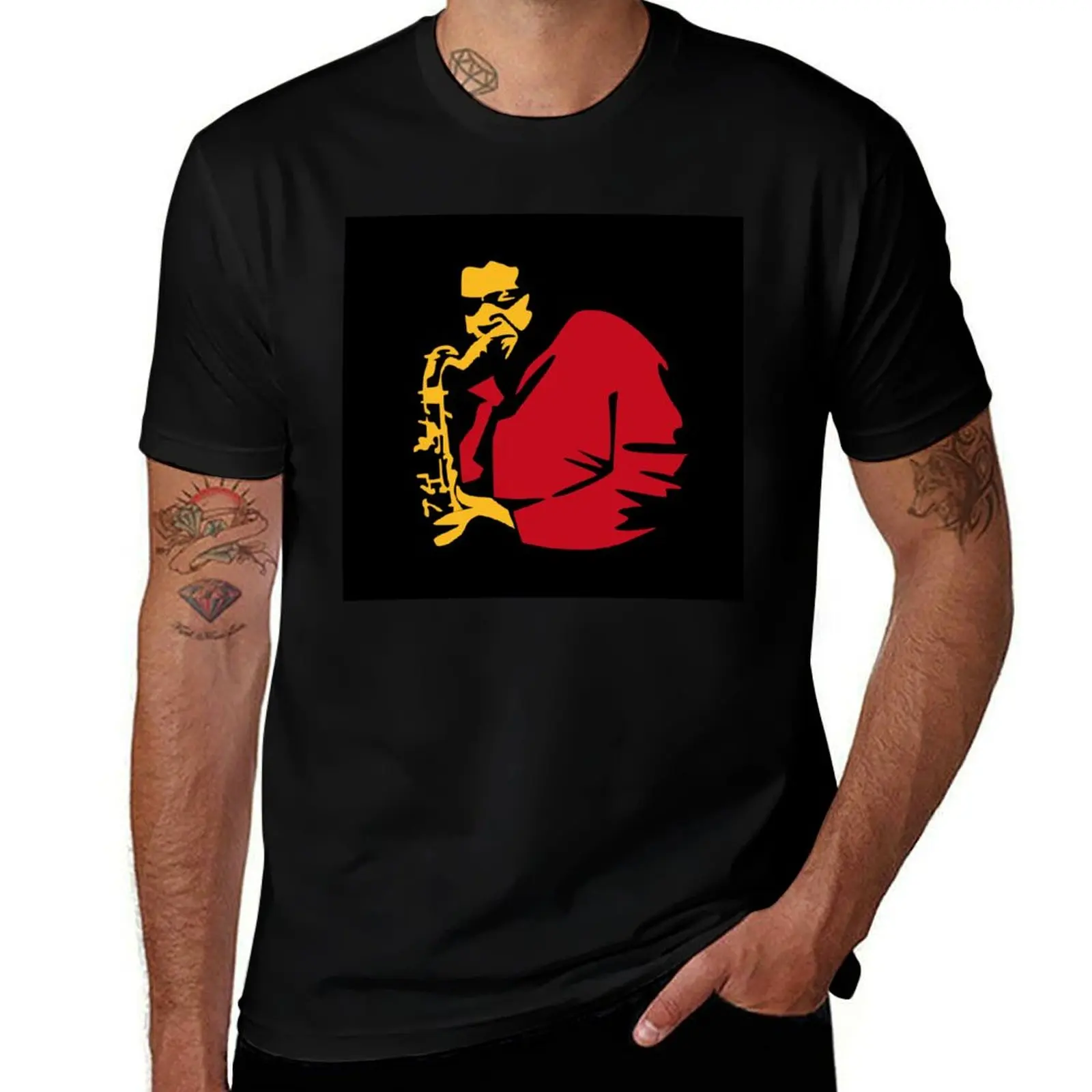 Pee Wee Ellis T-Shirt Basic Breathable Solid Color T-Shirt