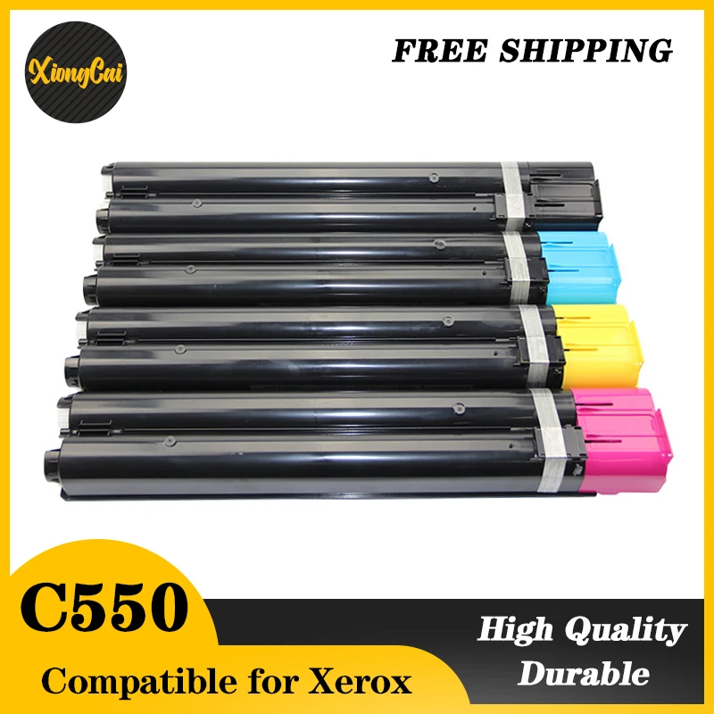 

NEW 4PCS BKCMY C560 C7780 Toner Cartridge for Xerox DocuCentre C550 C570 C60 C70 C5580 C6680 C5585 C6685 C7785 1color 600G