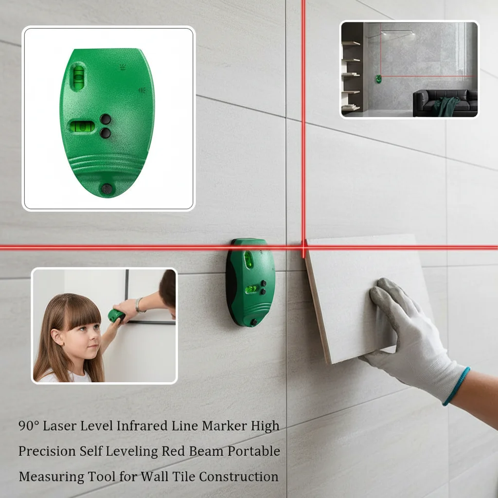 Tipo de mouse infravermelho fio desenho instrumento nível ângulo direito laser guiado ferramenta de decoração para casa