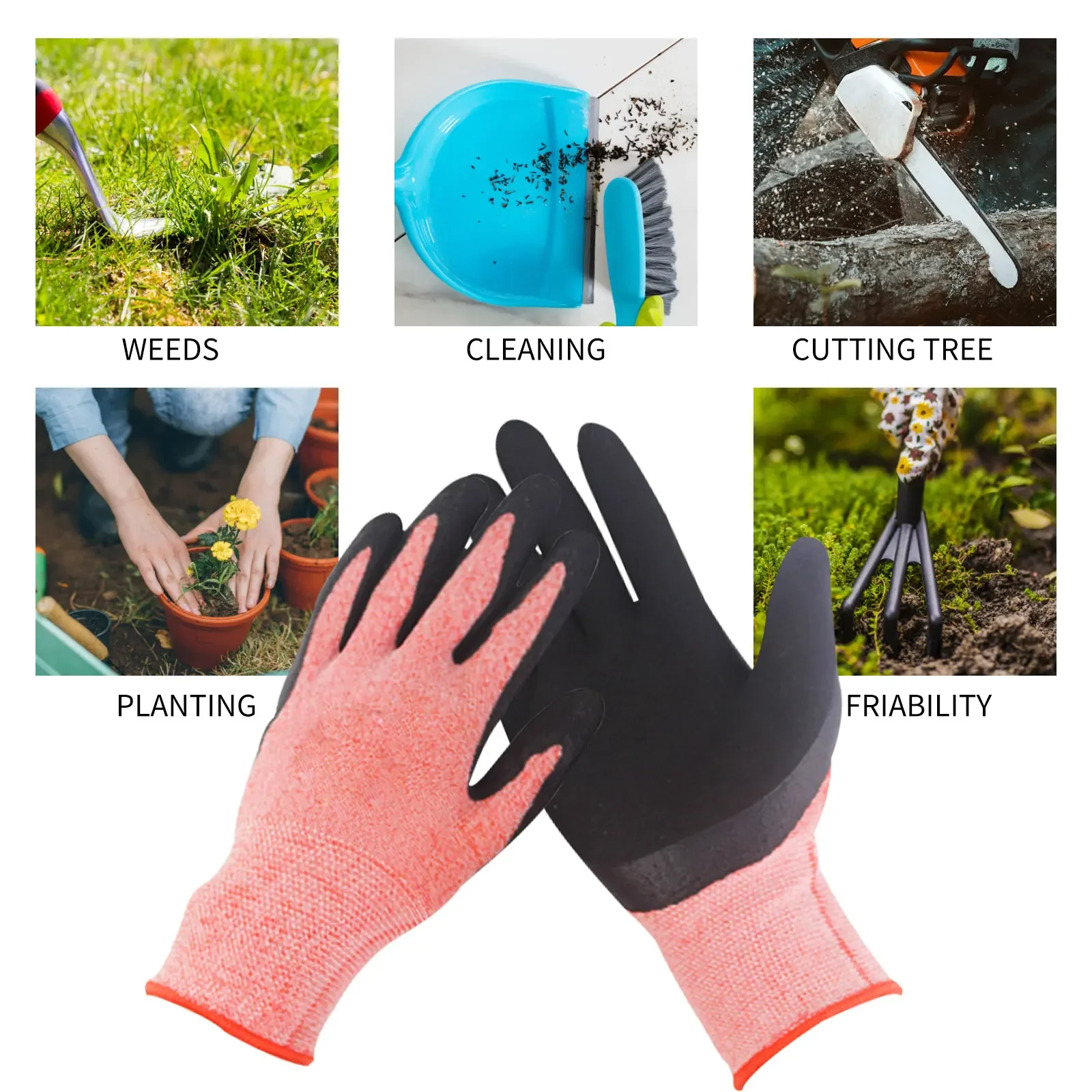 1/2 Pair Garden Gloves For Women And Men Breathable For Outdoor Gardening Working Fishing Weeding Digging Seeding Planting