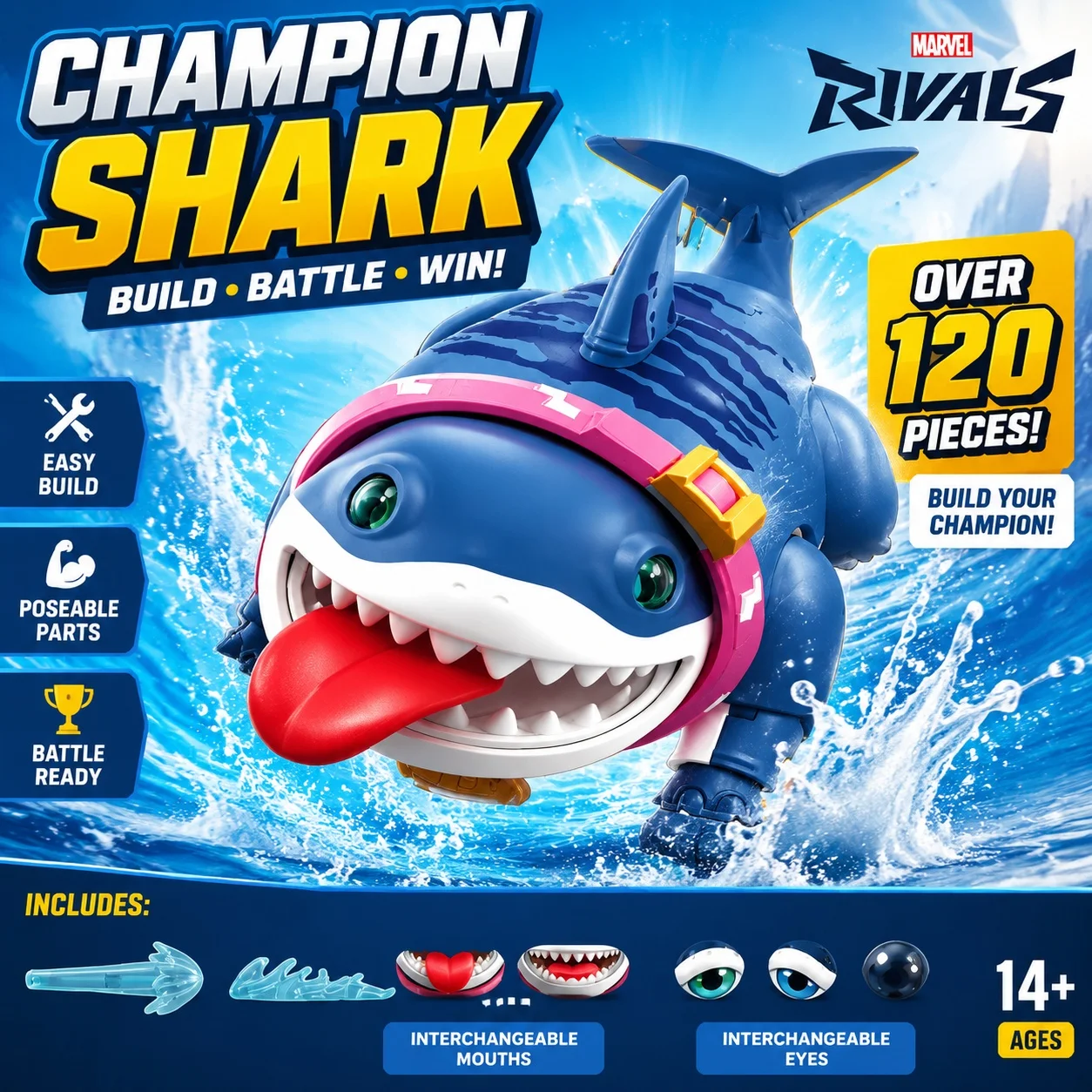 Model Kit Diorama - Blokees Rivals Jeff The Land Shark