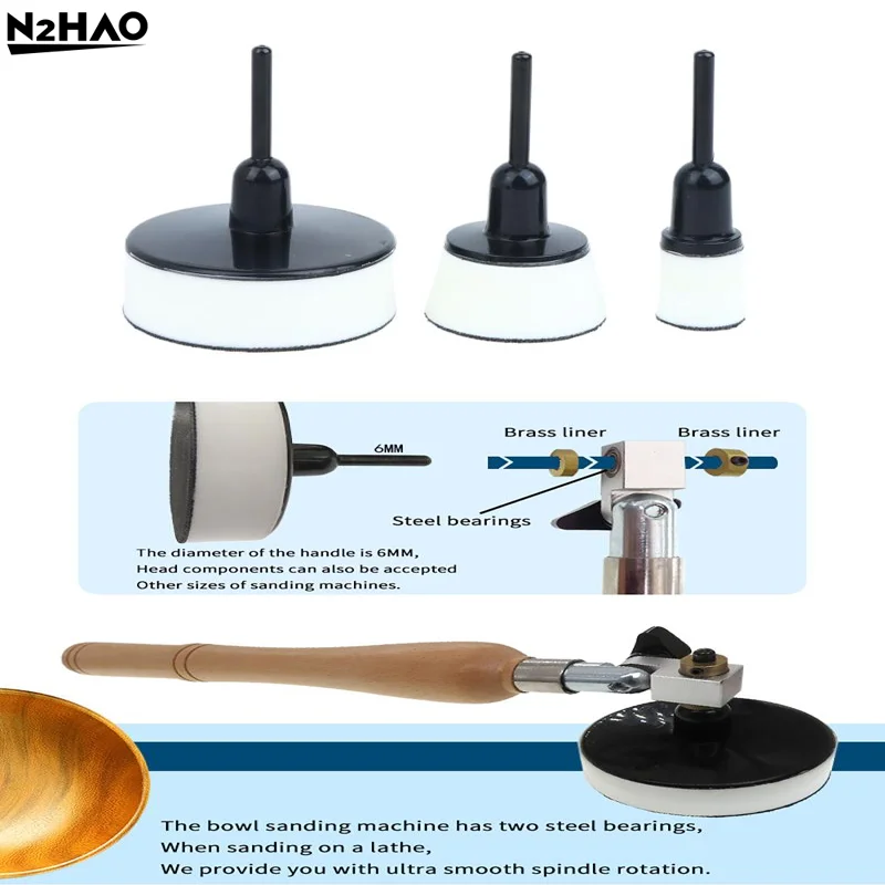 1/2/3 Inch Bowl Sander Grinding Disc Sanding Tool Polishing Self-Adhesive Tray PU Metal Rust Removal Polishing Wheel Grinding Di