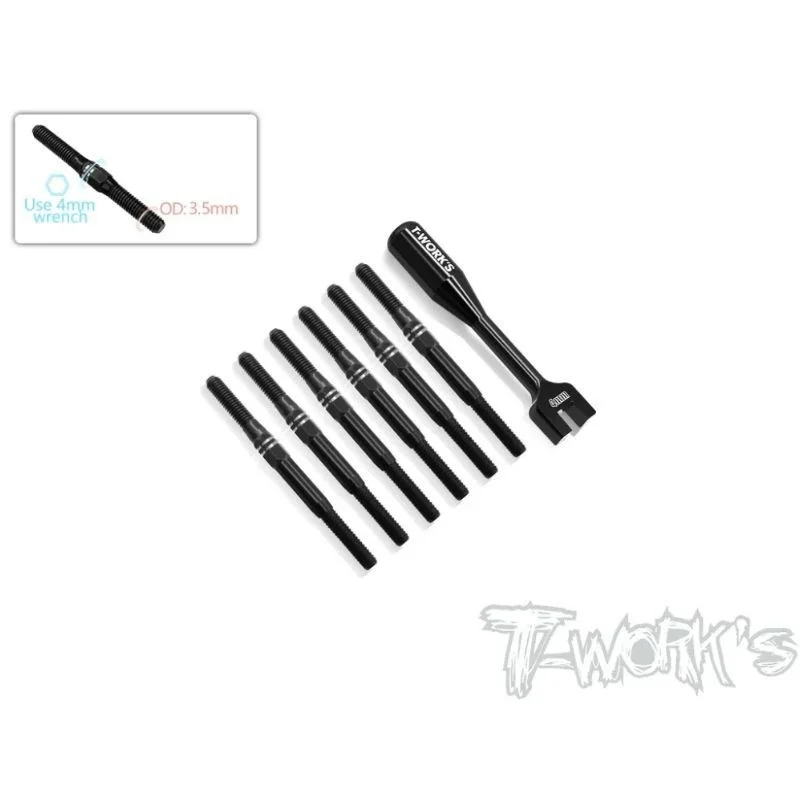 Original TBB-B7 64 Titanium Black Coating Turnbuckle Set (For Team Associated RC10 B7/B7D ) Rc Tool