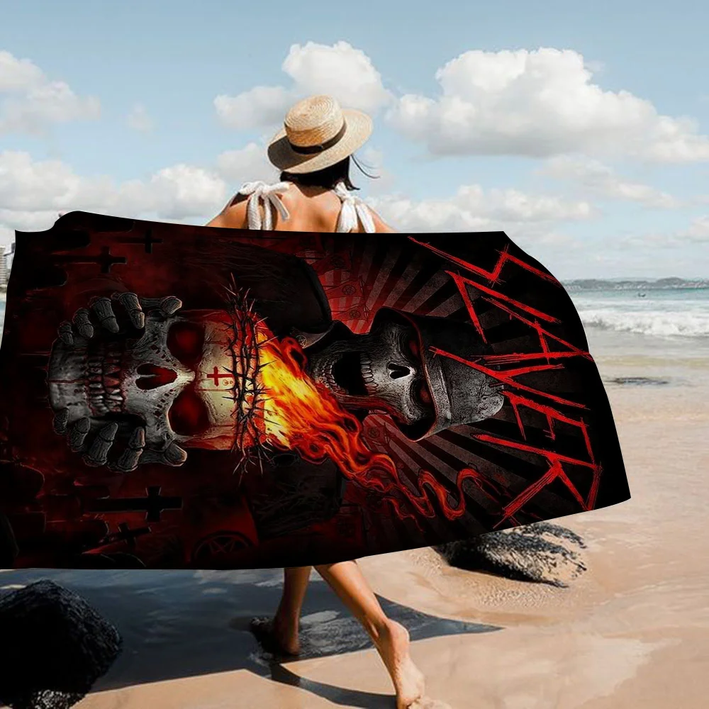 Slayer Heavy-Metal Band Music Towel Microfiber Beach Towel Absorbent Quick dry Soft Yoga Swimming Resort Mountain Climbing Towel