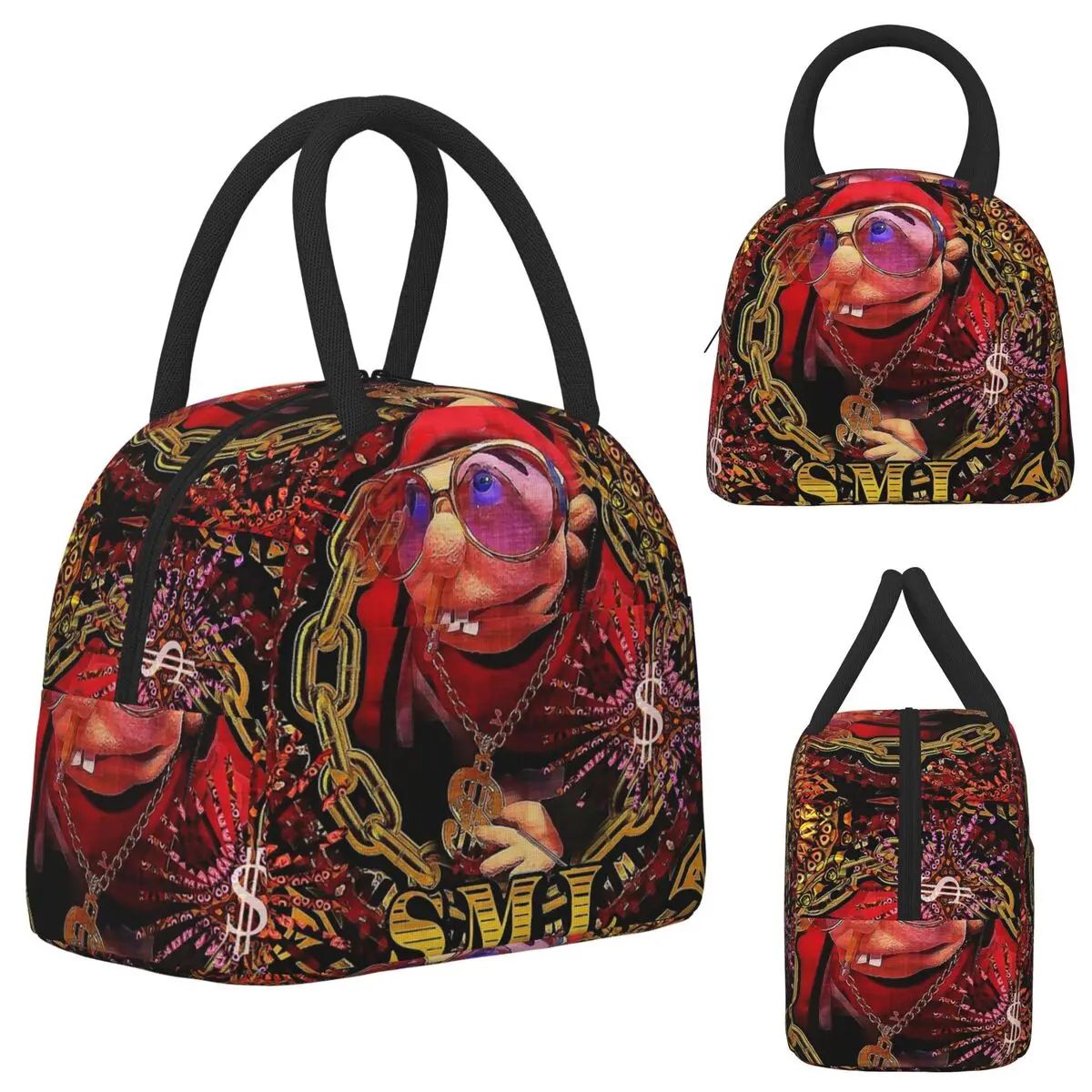Sml Jeffy Rapper V Bolsa térmica para el almuerzo para mujer, caja térmica para oficina, caja térmica para comida, contenedor portátil para almuerzo