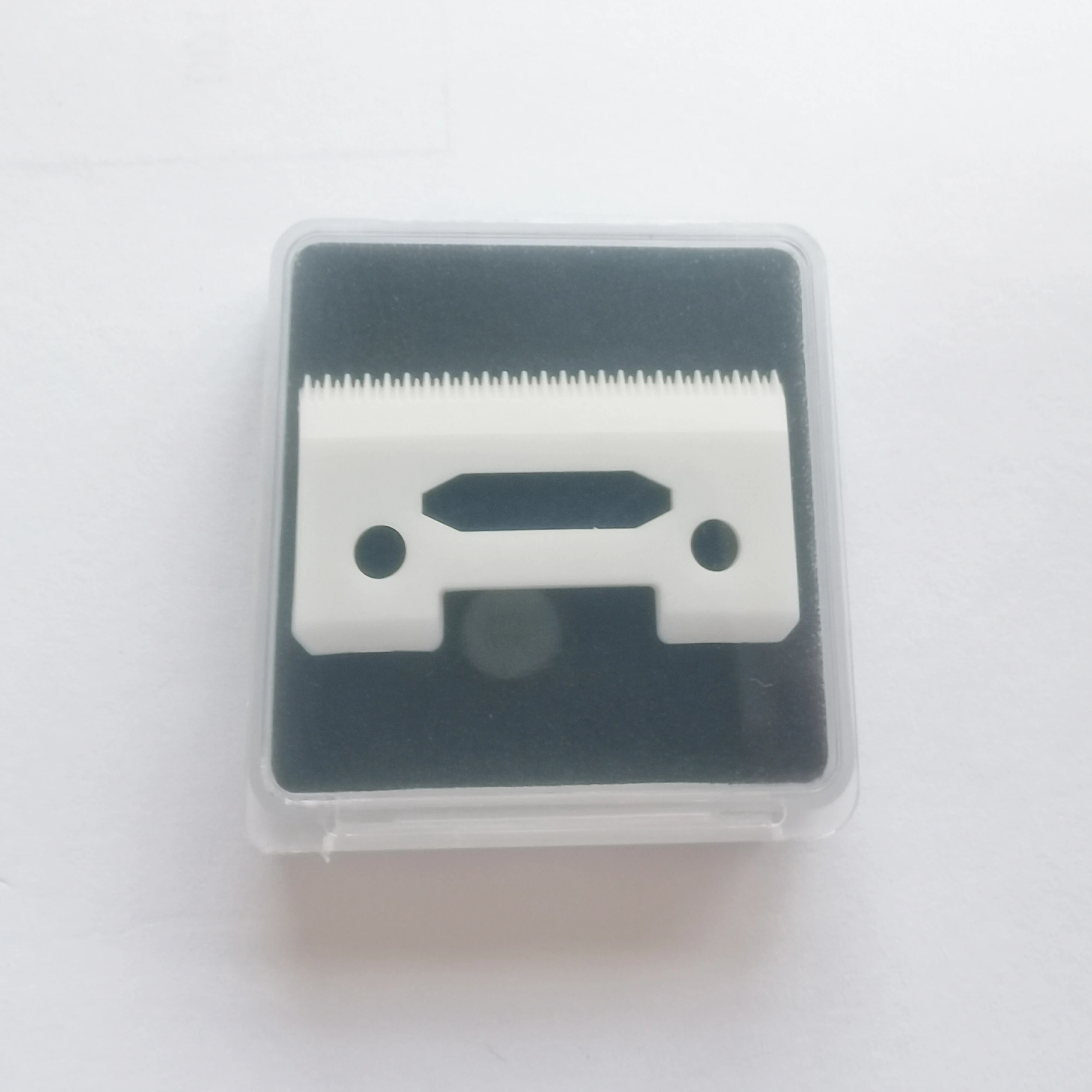 Lâmina de cerâmica sem fio sensível ao toque, lâmina mágica substituível com 2 buracos para corte de cesta wahl com caixa de plástico