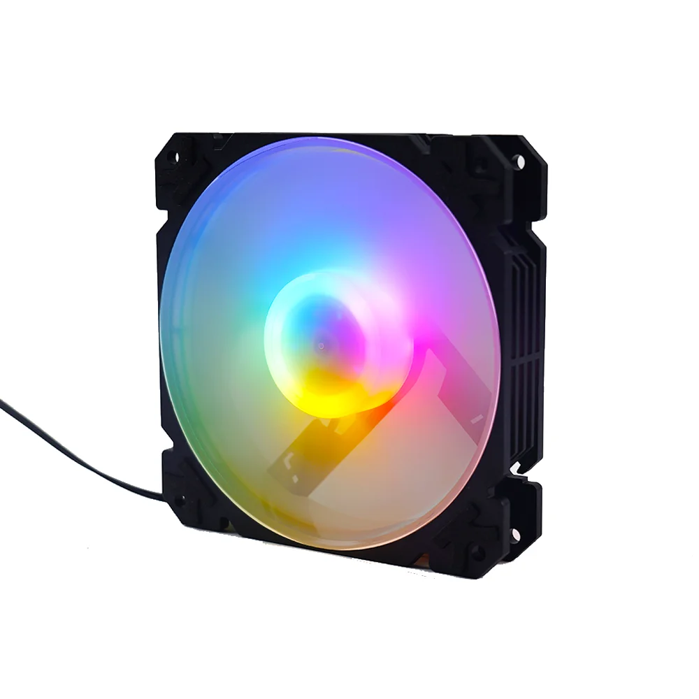 MANMU Case Fan Rainbow Rgb Komputer Gaming Fan Cooler Fan Untuk Pc Rgb 2pin untuk Casing Komputer