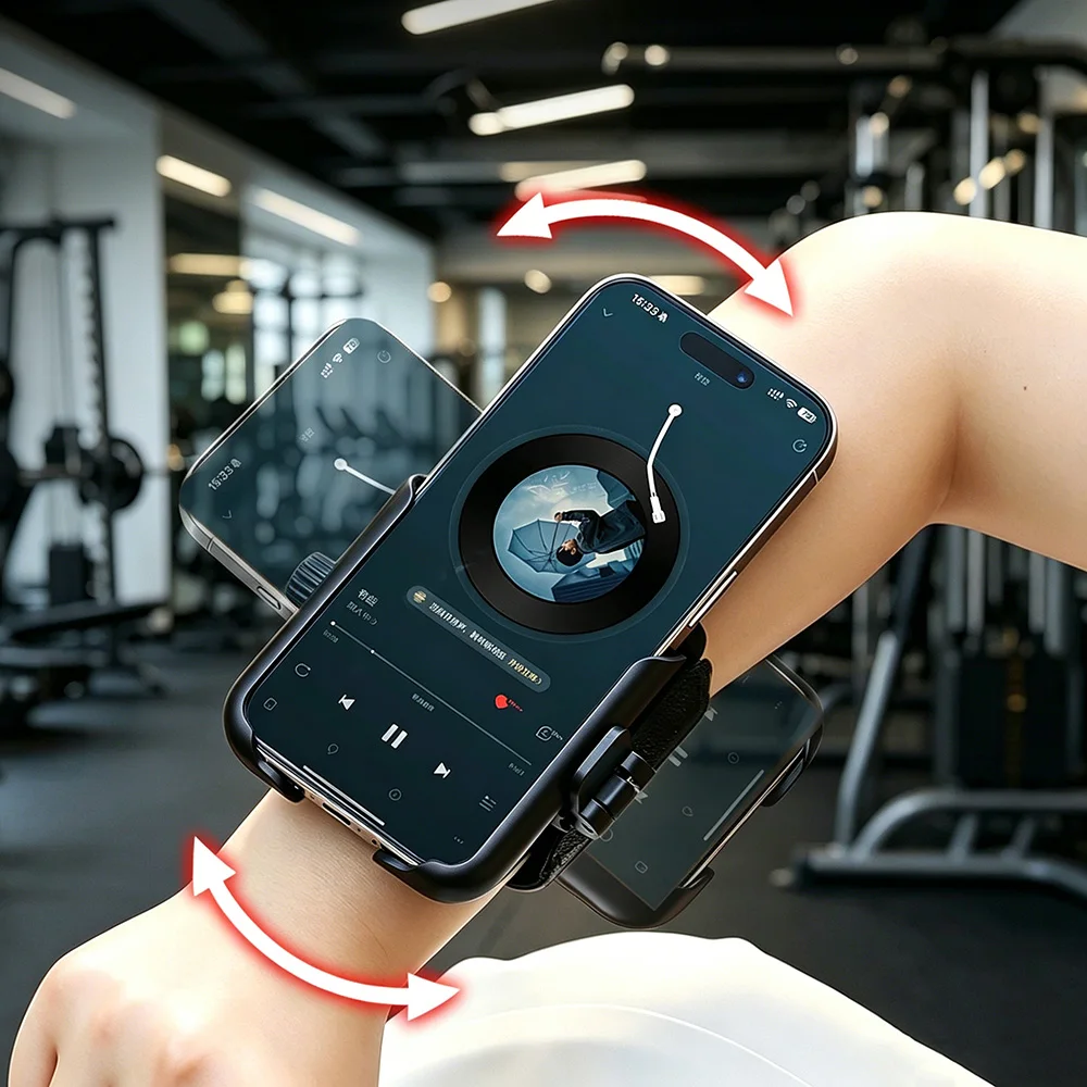 Wristband Phone Holder Quick Release 360° Rotation For Motorcycle E-Bike Riding Running Sports Navigation Portable Sport Armband - view 3