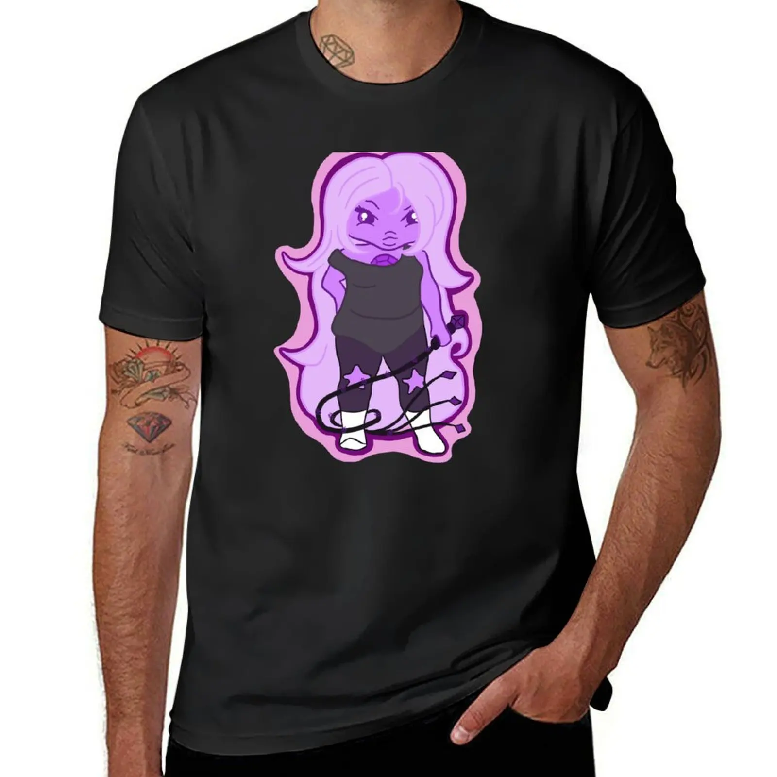 Steven Universe Amethyst T-Shirt tops blacks customs design your own plain t shirts men