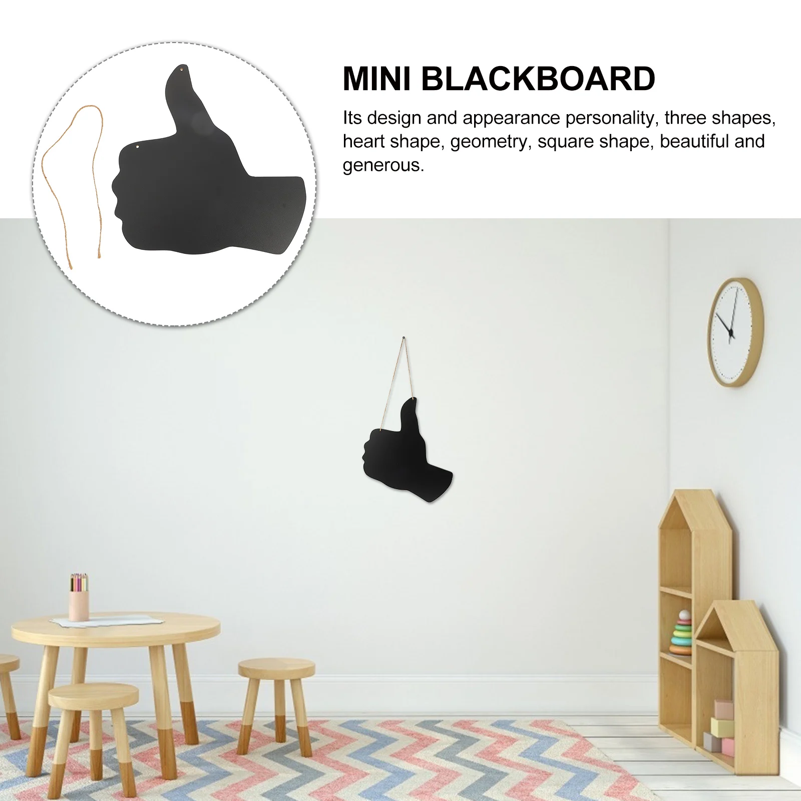 

Hanging Blackboard Chalkboard Chalkboards Message Ornament Display Decoration Signs Wooden Small