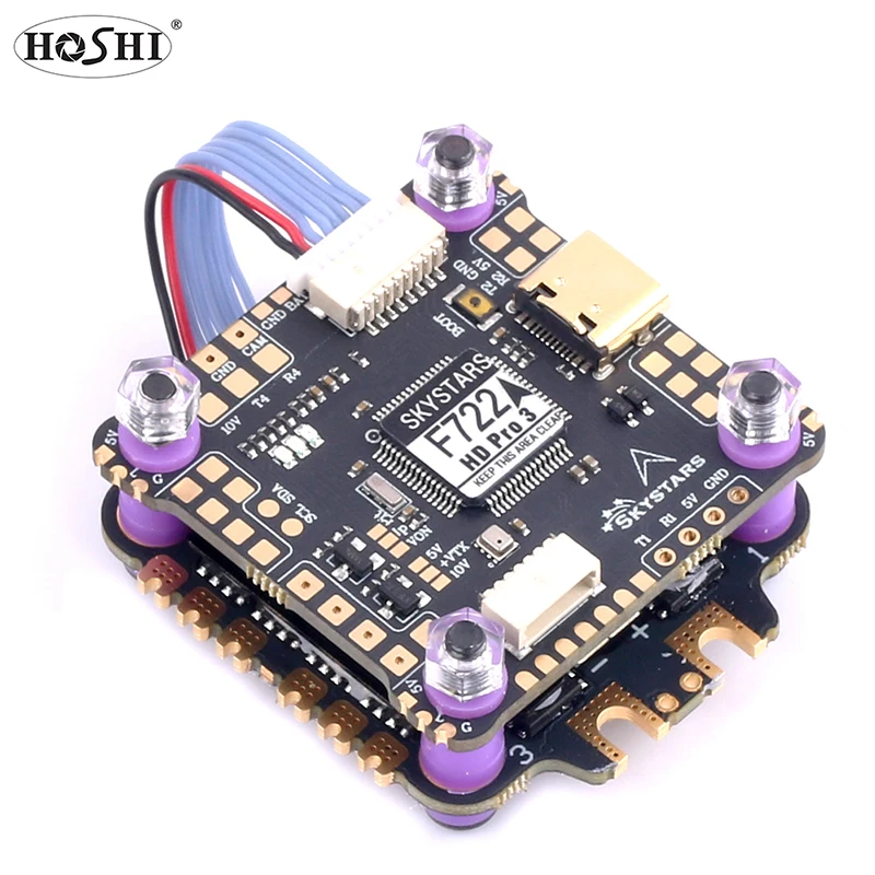 HOSHI SKYSTARS F7HD Pro3 Flight controller and KO45A/60A Blheli-32 32bit 128K 4IN1 ESC fly tower stack