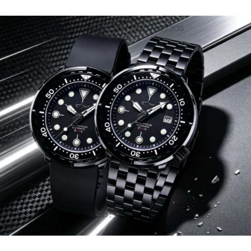 Canned Waterproof Automatic Machinery Japanese Luminous Diving Watch