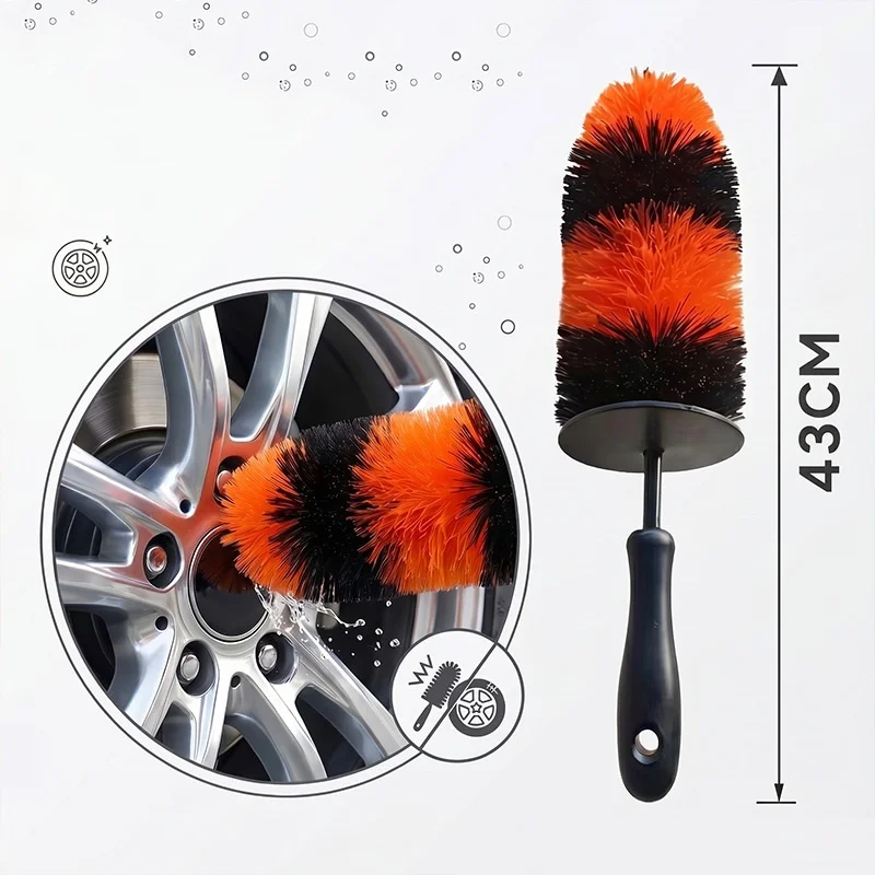 1PC Car Wheel Wash Brush Multifunction Car Wheel Rim Tire Cleaning Brush Soft Non Scratch Auto Care Detailing Washing Tools