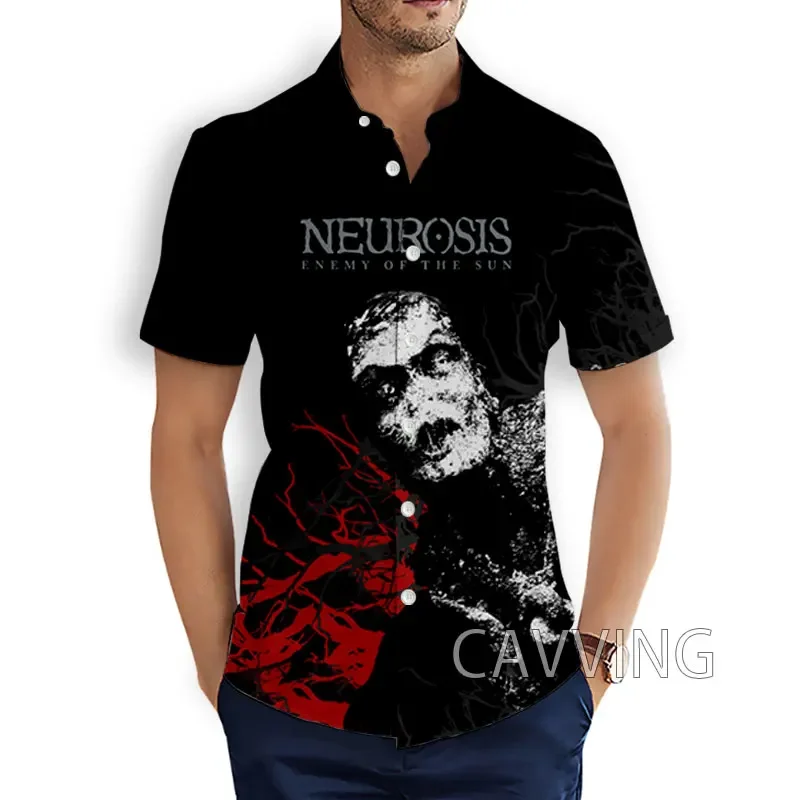 CAVVING 3D Printed  Neurosis Rock   Fashion Casual Shirts Men's /Women's  Short Sleeves Loose Breathable Shirts