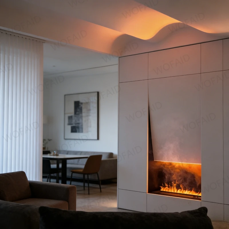 Effect Gold Mist Fireplace Mist Technology Chimney Dual Function Fireplace Decor - Visual Flame & Humidification for Bedroom