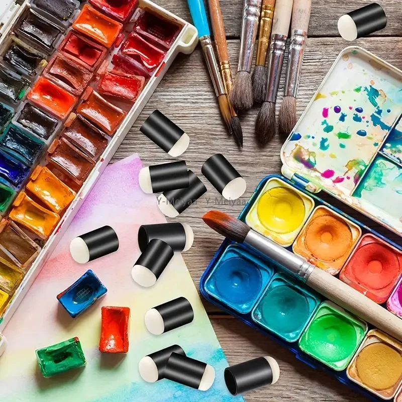 1/5/10PCS Nero Spugna Dito Culle per Colorare Il Viso Strumenti di Pittura Per Bambini FAI DA TE Artigianato Pittura Premendo Dito Culle