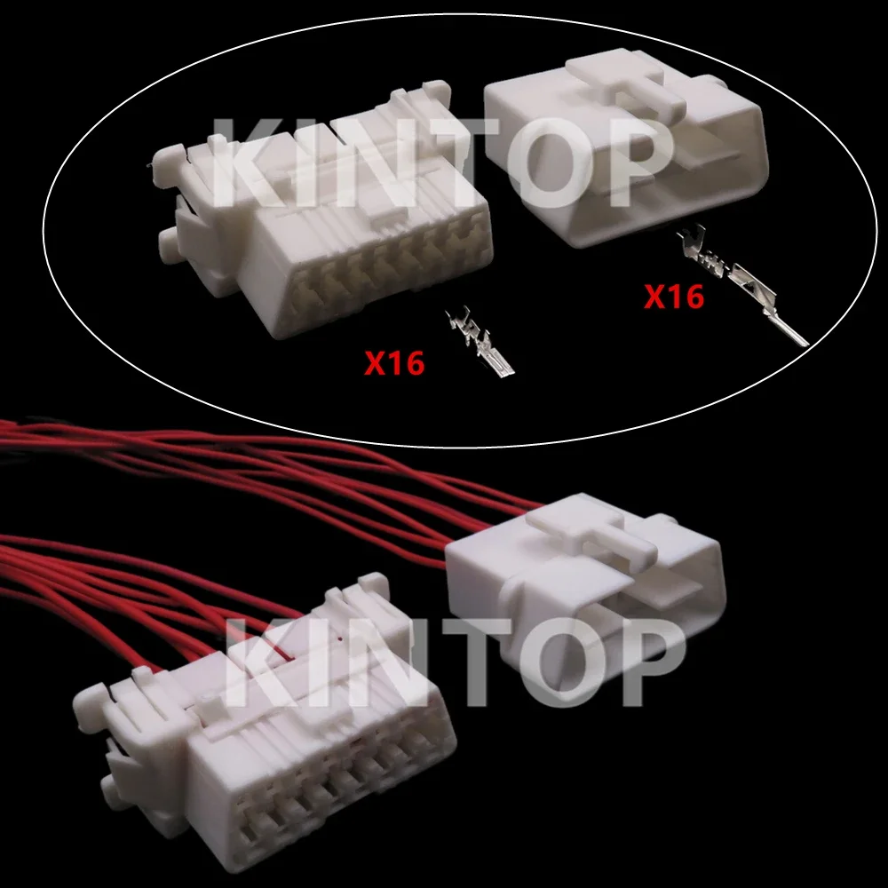 

1 Set 16 Pins Car AC Assembly Wire Harness Socket 179631-1 Automobile OBD Diagnostic Interface Unsealed Connector For Toyota