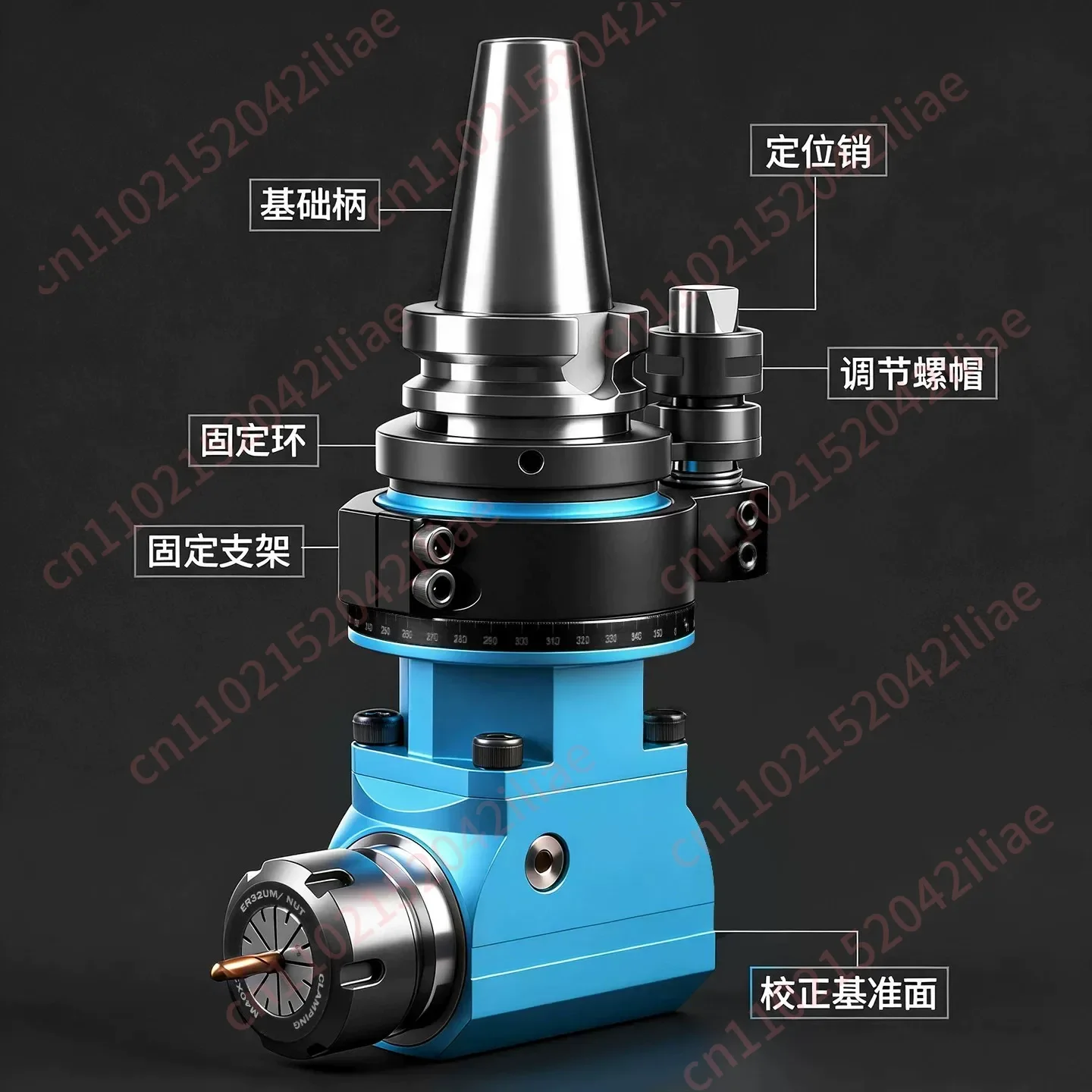 

BT40-90 Degree Angle Head Side Milling Handle BT30-ER25 32 40 Right Angle Side Milling Head