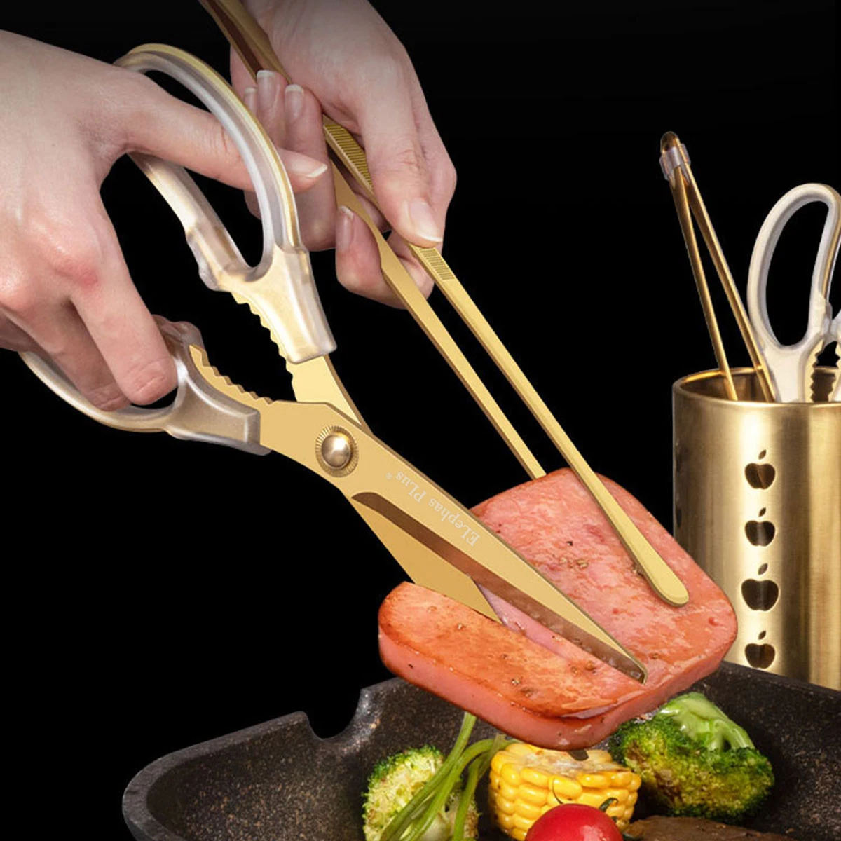 

Профессиональные кухонные ножницы для мяса и птицы, ножницы из нержавеющей стали для барбекю, универсальные ножницы для резки пищевых продуктов для домашнего использования