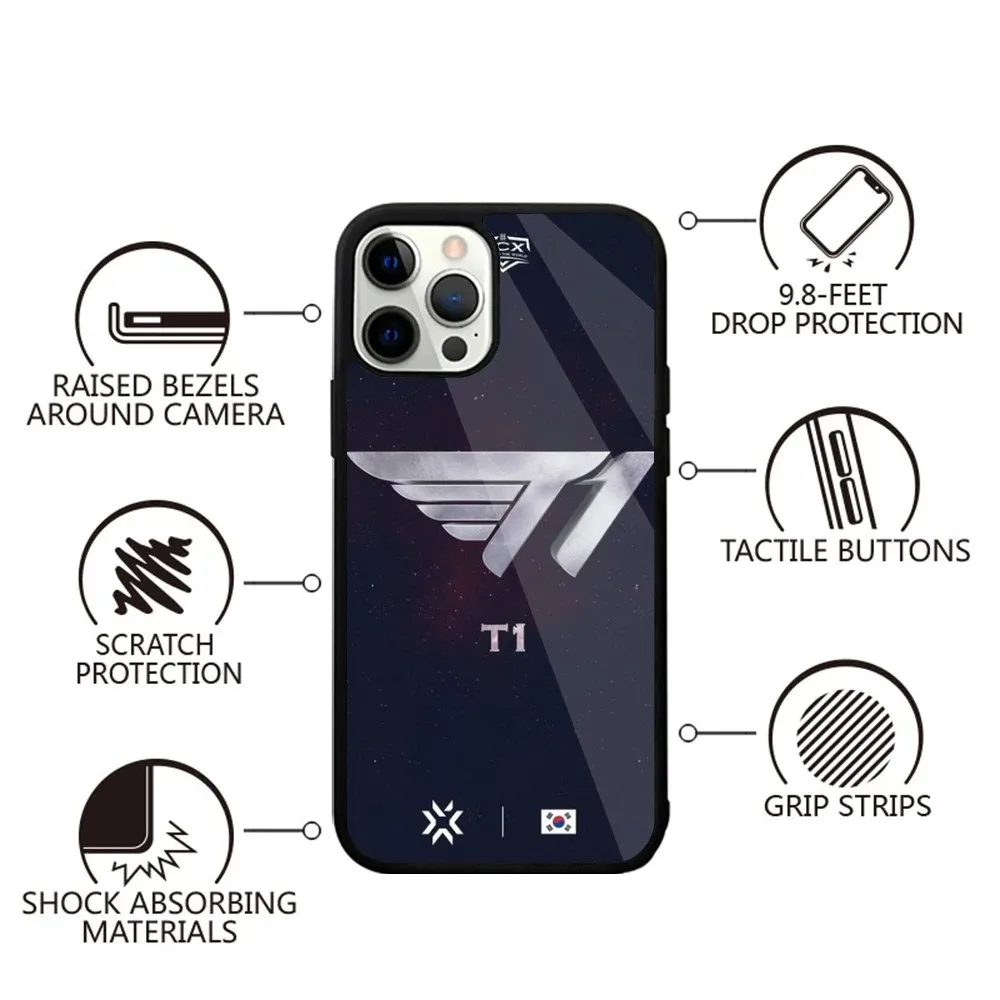 Funda de teléfono T1 L-Lols Lck Faker, magnética fuerte para IPhone 16,15,14,13,Pro,Max,Plus,11,12,Mini para carga inalámbrica Magsafe