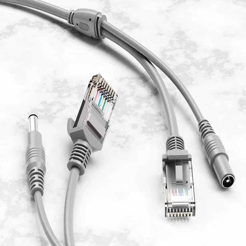 30m CCTV Cable RJ45 + DC 12V Power Lan Cable Cord Network Cables for video surveillance  2 in 1 Network  Extension Lan IP Camera