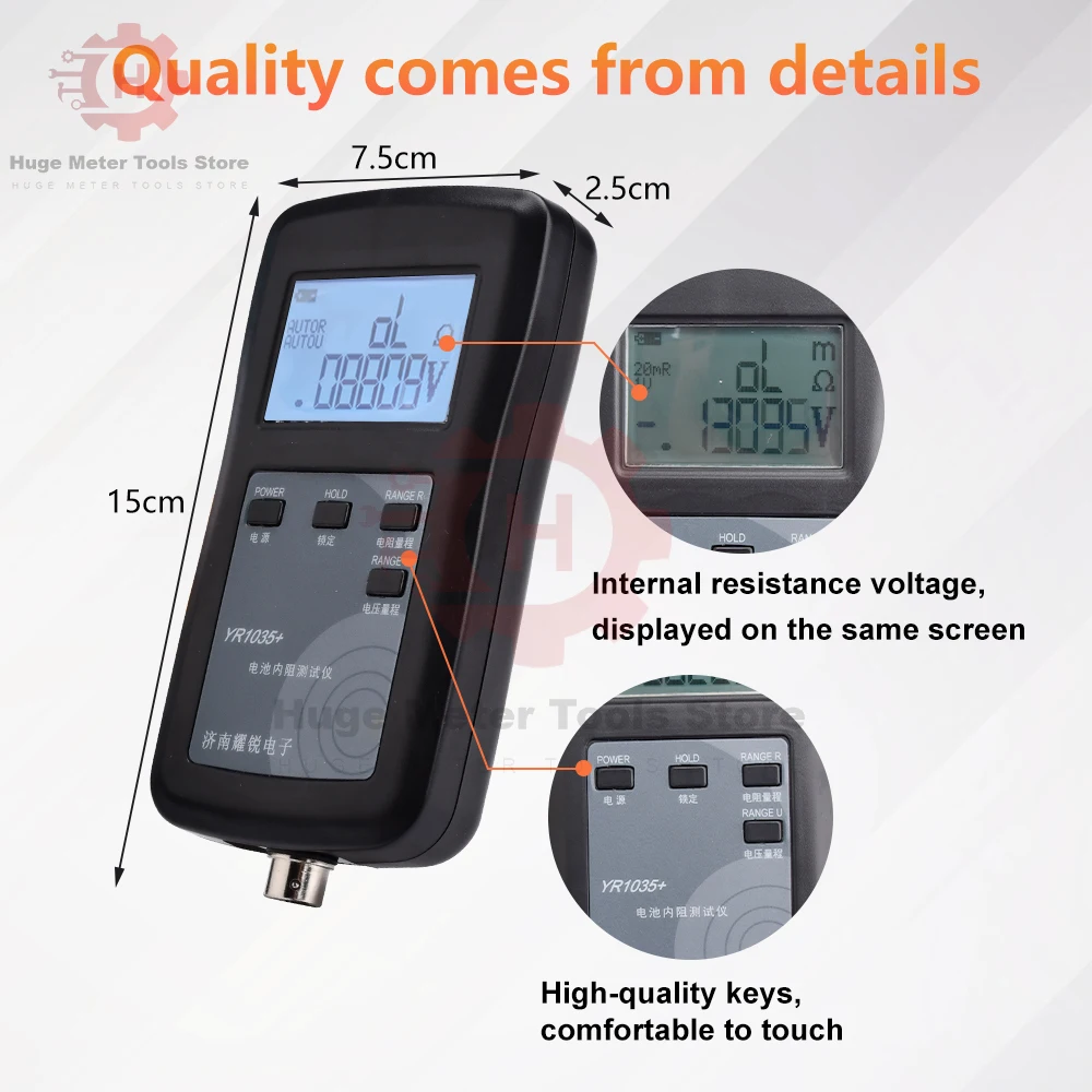 

auto_awesome Did you mean: 4-Wire YR1035+High Precision Lithium Battery Internal Resistance Tester DC 0-100V Battery Tester Resistance Test Tool 118 / 5,000 4-проводной YR1035+Высокоточный тестер внутреннего сопротивл