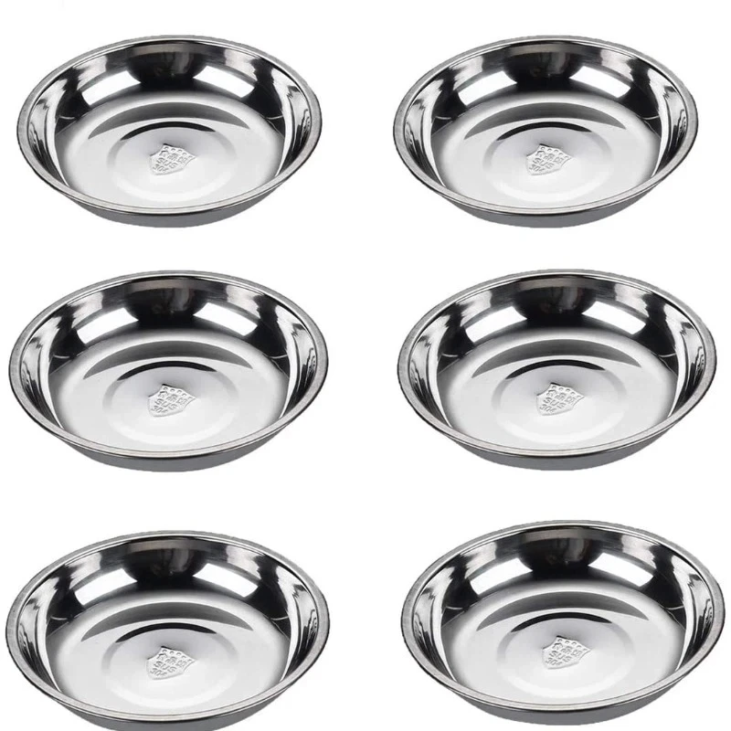 15-50Pc Stainless Steel Sauce Bowl Round Seasoning Dishes Sushi Dipping Bowl Saucers Bowl Mini Appetizer Plates Small Snack Cups