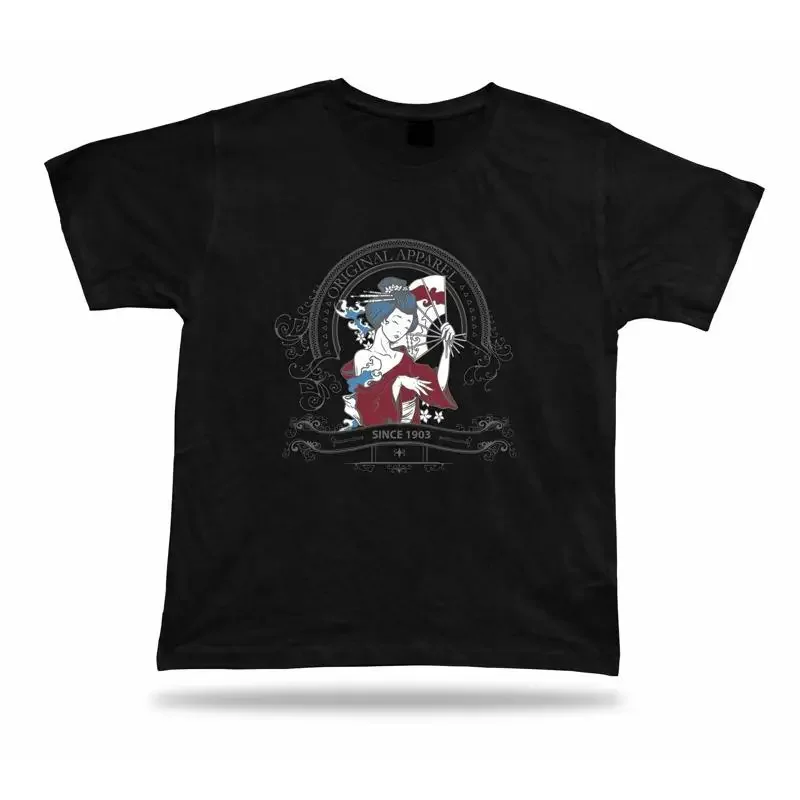 Original Apparel since 1903 Red Japanese Princess Floral stylish t shirt design