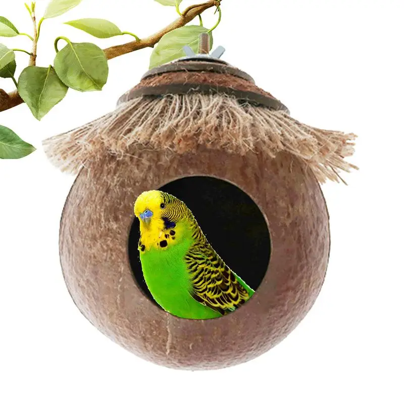 

Bird Nest For Cage Parrot House Cute Appearance Parrots Parakeet Conures Cockatiel Small Animals House Pet Cage Habitats Decor