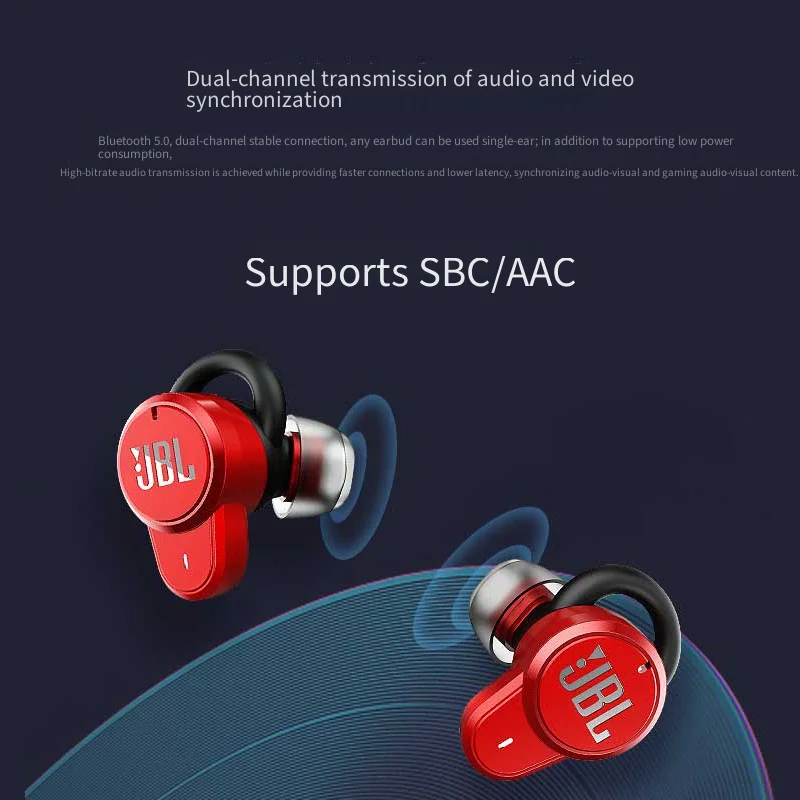 JBL T280TWS Pro Earbuds with Multiple Ear Tip Sizes for Fit