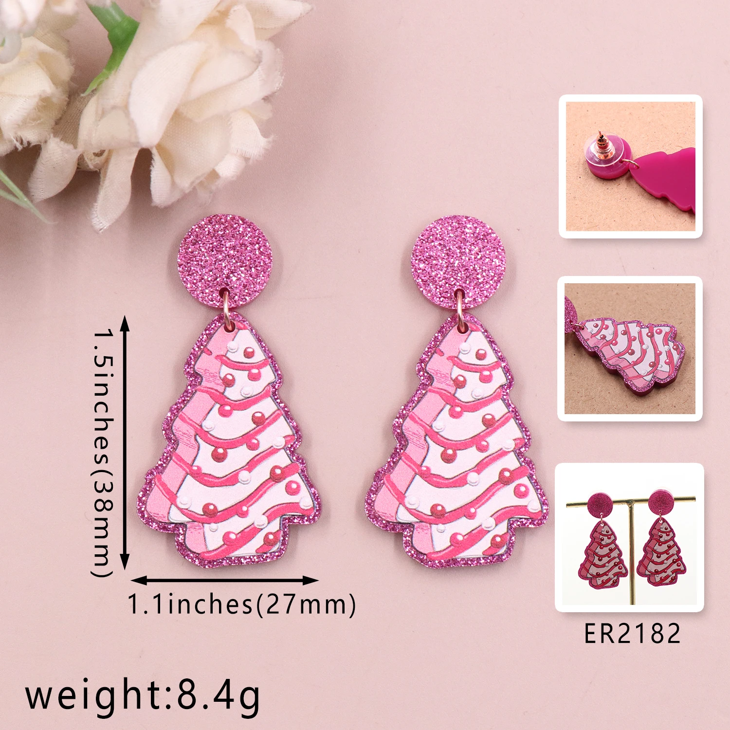 تخصيص عيد الميلاد استرخى أقراط القط hohoho سانتا سترة قبيحة شبح أنت خطيرة كلارك الاكريليك مجوهرات للنساء