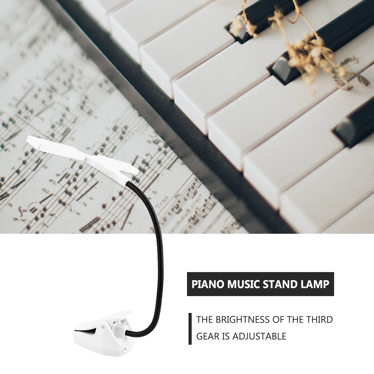 Piano Stand Light Music Lamp Soft Eye Protection USB Plug-in Score Special Clip-type LED Desk for Practice Book