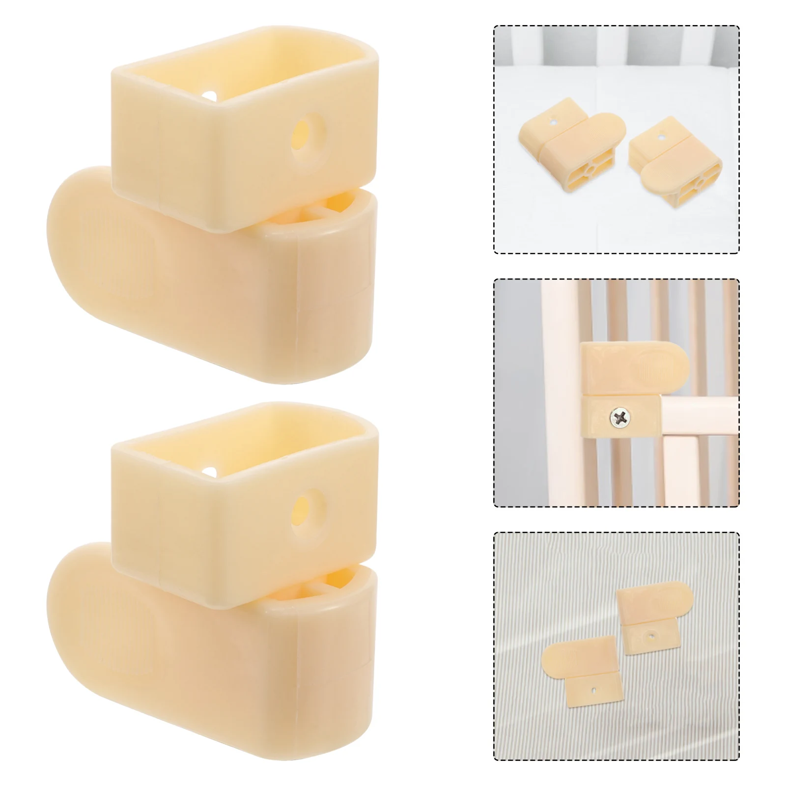 

Crib Guardrail Switch Safety Gate Fittings Baby Connector Parts Plastic Rotating Lock Playpen Accessories Baby Furniture Parts