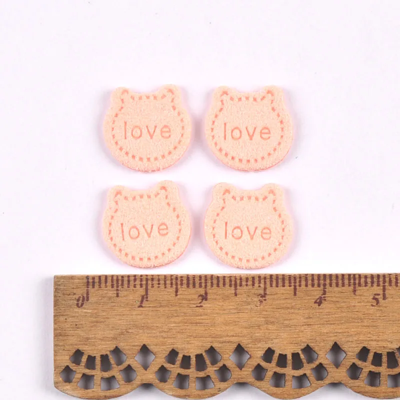 50Pcs Love Letter Cat Embossing Leather Labels For Clothes Sewing Accessories Garment DIY Crafts Supplies Kid Hats Shoes Tags