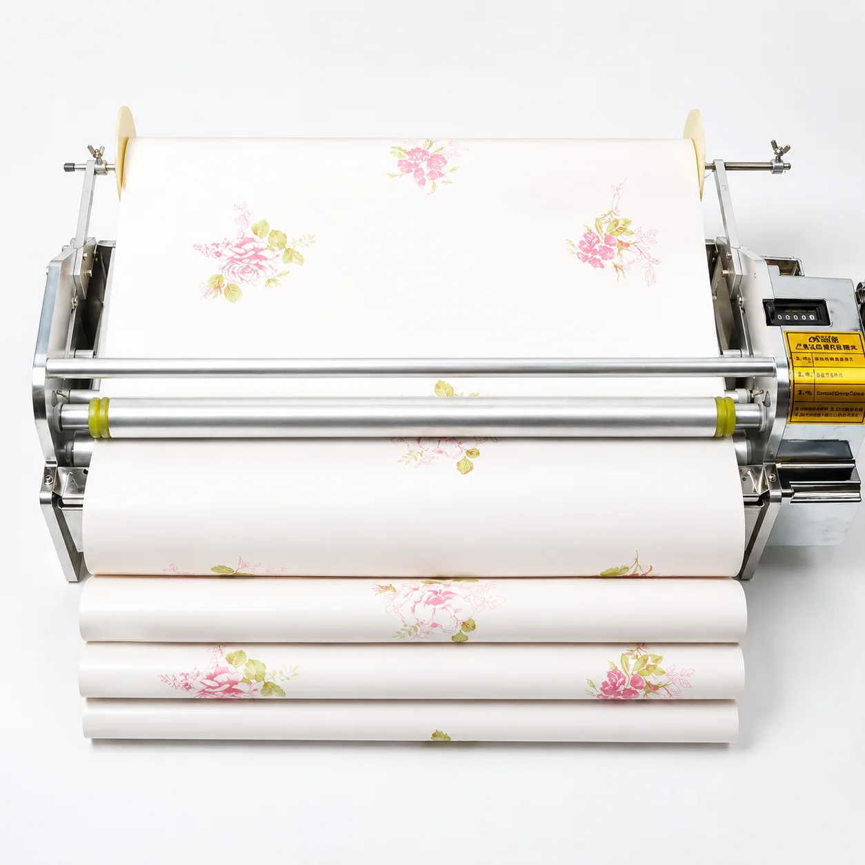 53/70CM Manual Wallpaper Gluing Machine Stainless Steel Hand Crank Wallpaper Paste Applicator Glue Coater
