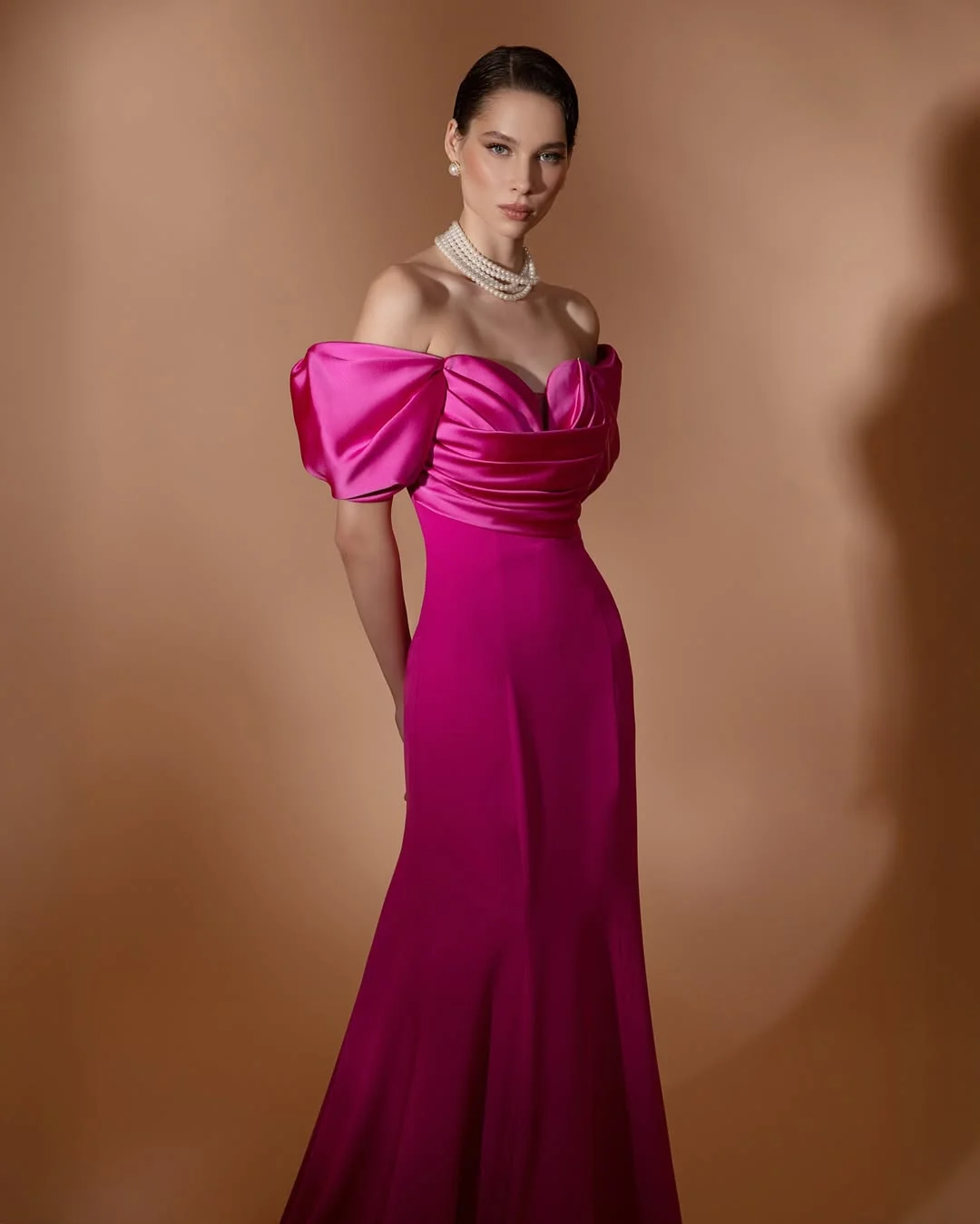 

Arabian Night Luxurious Women's Evening Dresses Strapless Floor-Length Prom Gowns Vestidos Para Mujer فستان سهره منف