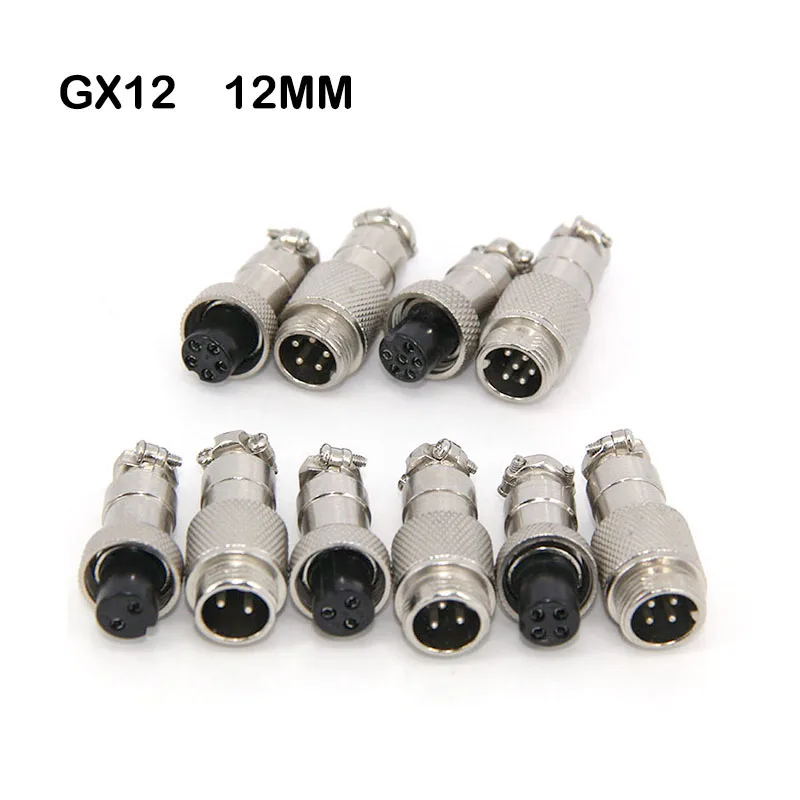 1set GX12 2pin 3pin 4pin 5pin 6pin 7pin core Aviation  Male and Female 12mm Circular Socket Plug Wire Panel Connector R23