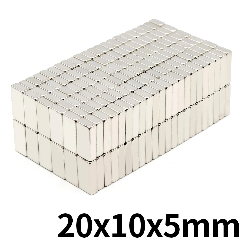 20x10x5mm Block Super Strong Neodymium Magnet N35 Powerful Magnetic NdfeB Permanent Refrigerator Magnet imanes DIY