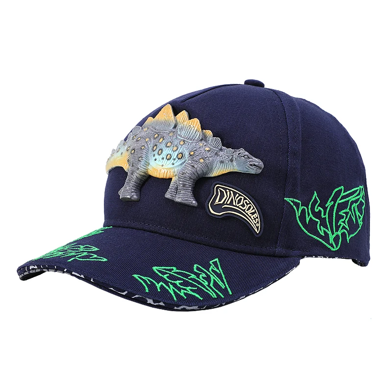 EXDINO Kids Hats 3D Dinosaur 3-10Y Boys Girls Sports Baseball Cap Adjustable Cotton Breathable New Children\'s Outdoor Sun Hats