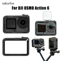 Camera Cage for DJI Osmo Action 6 Protective Frame with Cold Shoe Mount for DJI Action 6 Accessory