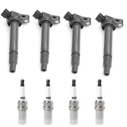 4/6Pcs Ignition Coils with Spark Plugs for Lexus IS II Toyota Avensis Camry RAV4 II Fortuner Land Cruiser 90919-02260 IK20TT