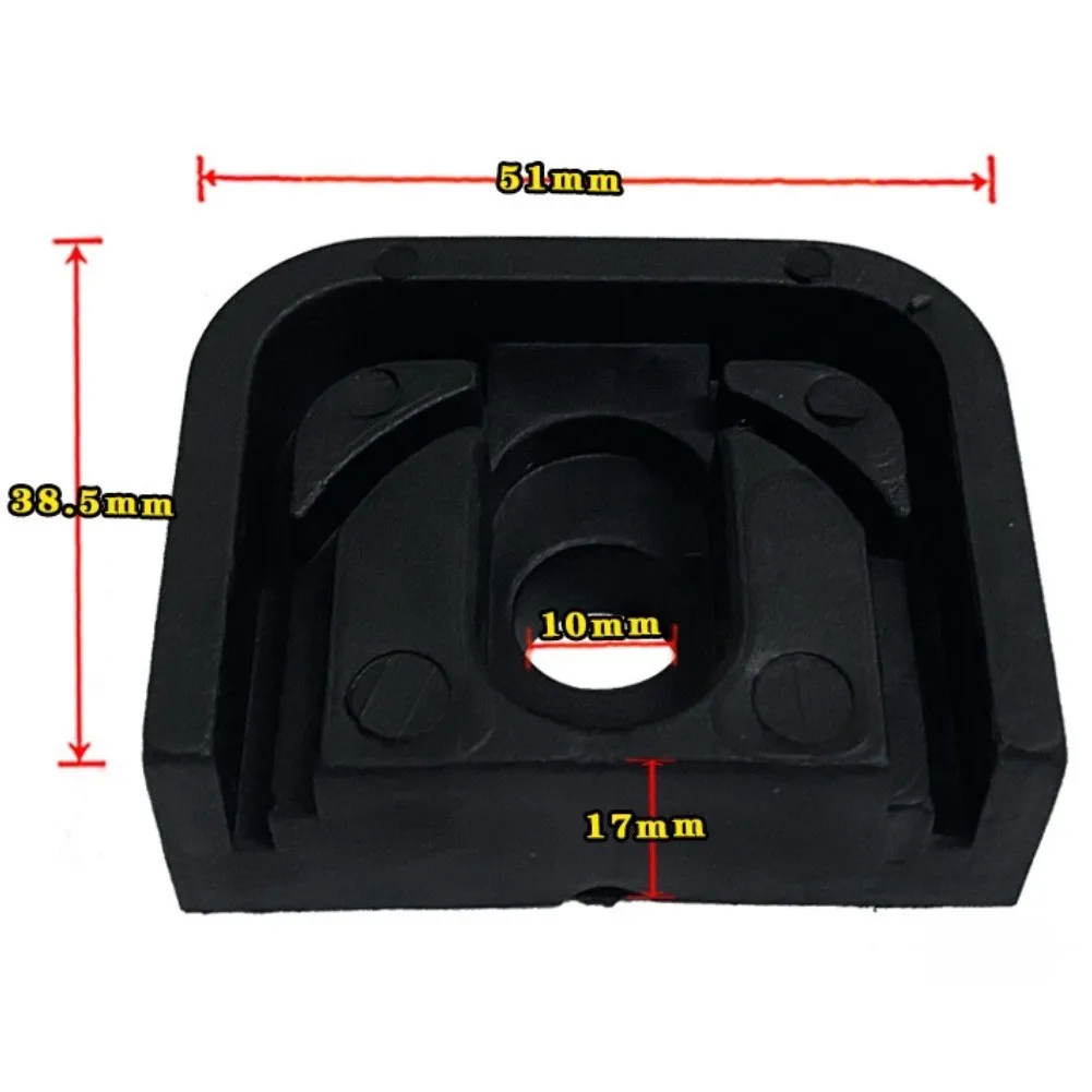 4PCS Black Rubber Air Conditioner Vibration Damping Pad 51x38.5mm Shock Absorbing Mount For Outdoor Unit Heat Noise Reduction