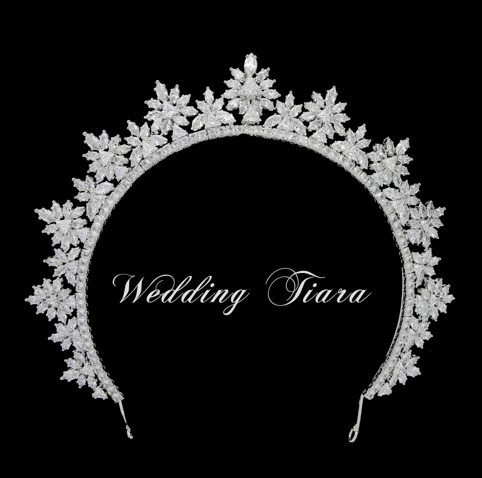 Luxury Bride Crown For Wedding Hair Jewelry Headpieces Crystal Bridal Tiaras Crowns For Quinceanera Women Girl Prom Headdress