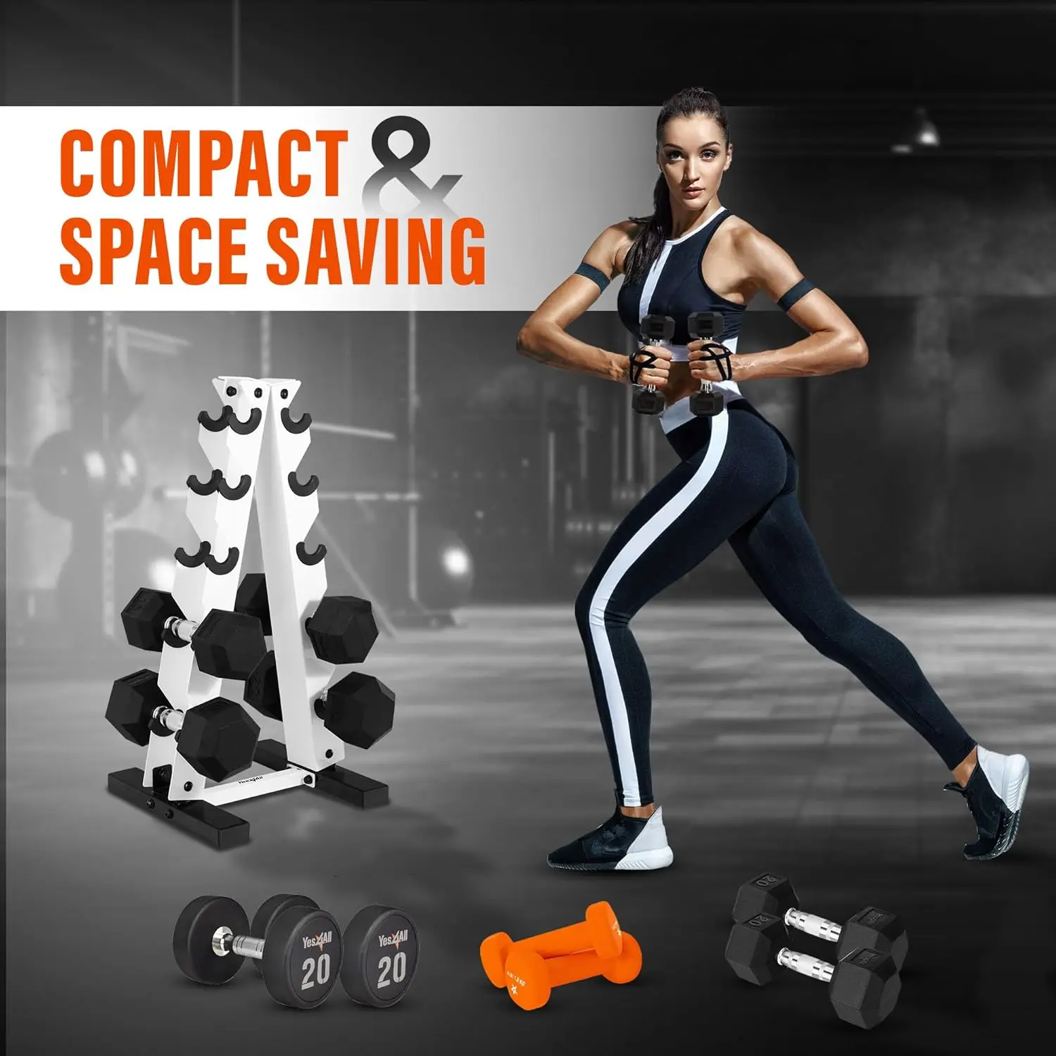 حامل أثقال على شكل حرف A بخمس طبقات، هيكل فولاذي متين لتخزين الأثقال في صالة الألعاب الرياضية المنزلية