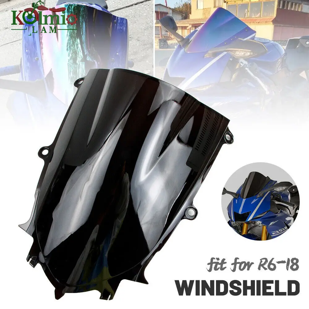 Koimio-Lam Fit for 2017 - 2023 YAMAHA YZF-R6 YZF R6 Motorcycle Windscreen Windshield R6 600 2018 2019 2020 2021 2022 Wind Screen