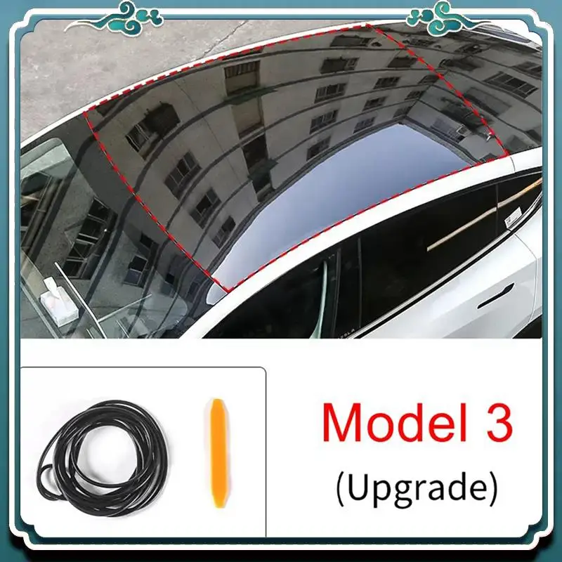 ABTU-Roof Sunroof Sealing Strip Sunroof Sealing Strip Rubber For Tesla Model 3 Waterproof And Noise Reduction Tesla Modification view 3